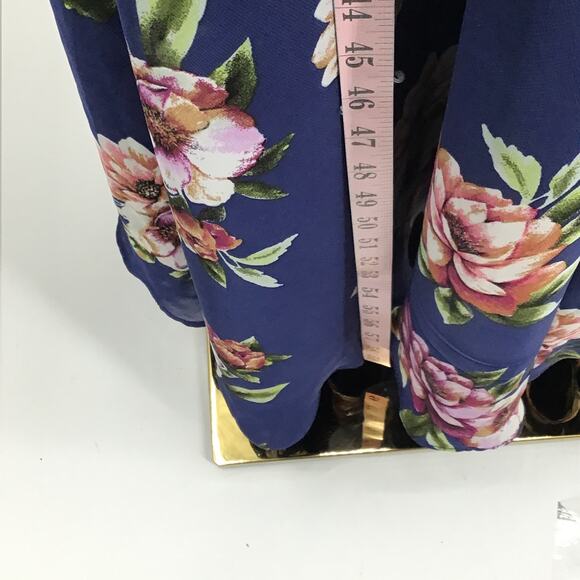 LULU'S XS Always There For Me Navy Blue Floral Print Wrap Maxi Dress NEW B154 - Picture 5 of 8